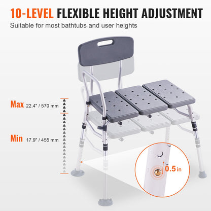 Tub Transfer Bench for Bathtub, Adjustable Shower Seats for Adults, Lightweight Shower Bench for Elderly and V952-GDSYGZYTLSLBISSULV0
