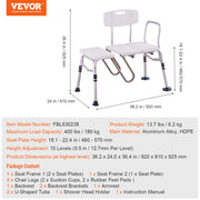 Tub Transfer Bench Bathtub Shower Seat for Senior Height Adjustable 400LBS V952-GDSYGZYTLSLBMPECKV0