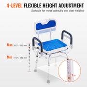 Swivel Shower Chair 360 Degree, Adjustable Shower Seat with Armrests and Backrest for Inside Shower or V952-GDSYGZYTLSLKA9NI1V0