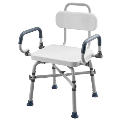 Swivel Shower Chair with Arms and Back, 227 kg Load Heavy Duty Bench Seat for Inside Shower Stall and V952-GDSYGZYTLSLKHO50K001V0