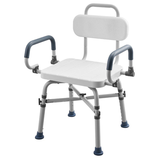 Swivel Shower Chair with Arms and Back, 227 kg Load Heavy Duty Bench Seat for Inside Shower Stall and V952-GDSYGZYTLSLKHO50K001V0