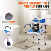 Swivel Shower Chair 360 Degree, Adjustable Shower Seat with Pivoting Arms for Inside Showers or Tubs, V952-GDSYGZYTLSLKLF6OHV0
