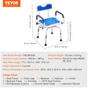 Swivel Shower Chair 360 Degree, Adjustable Shower Seat with Pivoting Arms for Inside Showers or Tubs, V952-GDSYGZYTLSLKLF6OHV0