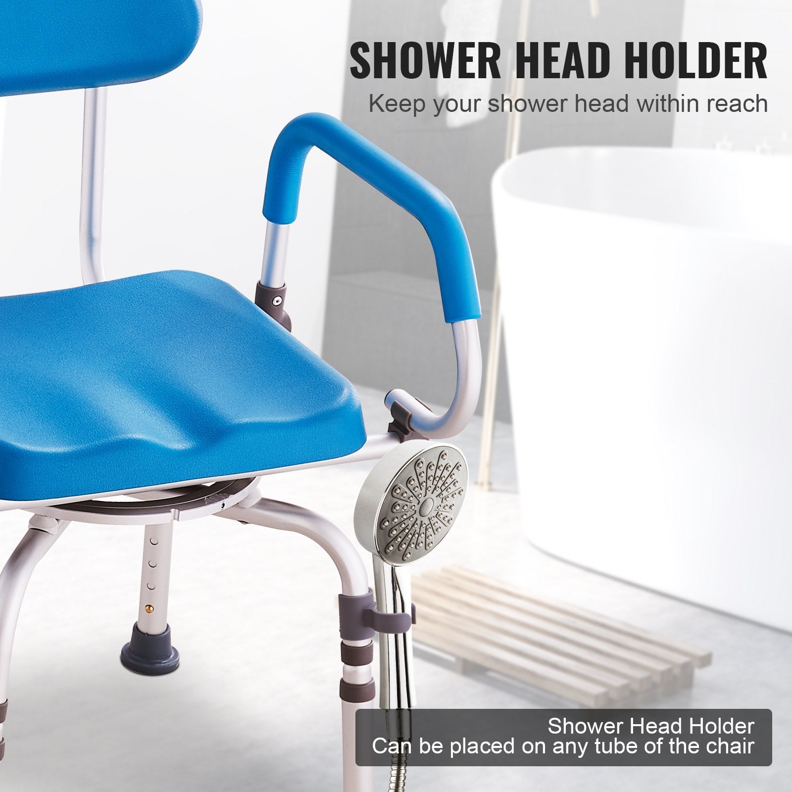 Swivel Shower Chair 360 Degree, Adjustable Shower Seat with Pivoting Arms & Padded Bath Seat for Inside V952-GDSYGZYTLSLKVG9ABV0