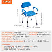 Swivel Shower Chair 360 Degree, Adjustable Shower Seat with Pivoting Arms & Padded Bath Seat for Inside V952-GDSYGZYTLSLKVG9ABV0