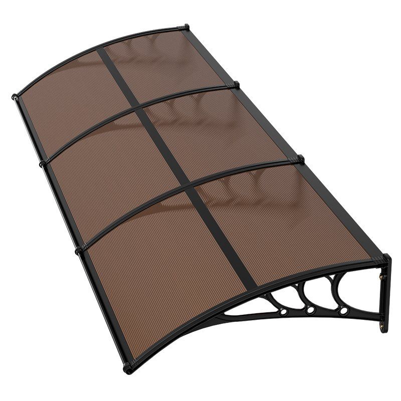 Awnings for Door Entrance, 965 x 2957 mm, Exterior Front Door Window Awnings with Drainage & ABS Bracket, V952-GDSZYP40120Y8FUG0001V0