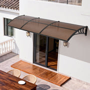 Awnings for Door Entrance, 965 x 2957 mm, Exterior Front Door Window Awnings with Drainage & ABS Bracket, V952-GDSZYP40120Y8FUG0001V0