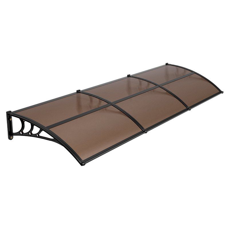 Awnings for Door Entrance, 965 x 2957 mm, Exterior Front Door Window Awnings with Drainage & ABS Bracket, V952-GDSZYP40120Y8FUG0001V0