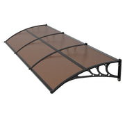Awnings for Door Entrance, 965 x 2957 mm, Exterior Front Door Window Awnings with Drainage & ABS Bracket, V952-GDSZYP40120Y8FUG0001V0