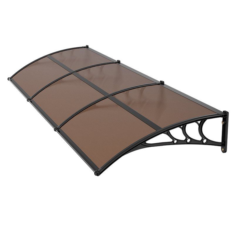 Awnings for Door Entrance, 965 x 2957 mm, Exterior Front Door Window Awnings with Drainage & ABS Bracket, V952-GDSZYP40120Y8FUG0001V0