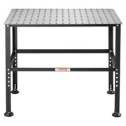 Welding Table 36" x 24", 800LBS Capacity Welding Workbench Table, Heavy-Duty Work Bench with 0.63" Fixture V952-GDXHZ800LB36HJ2L5V0