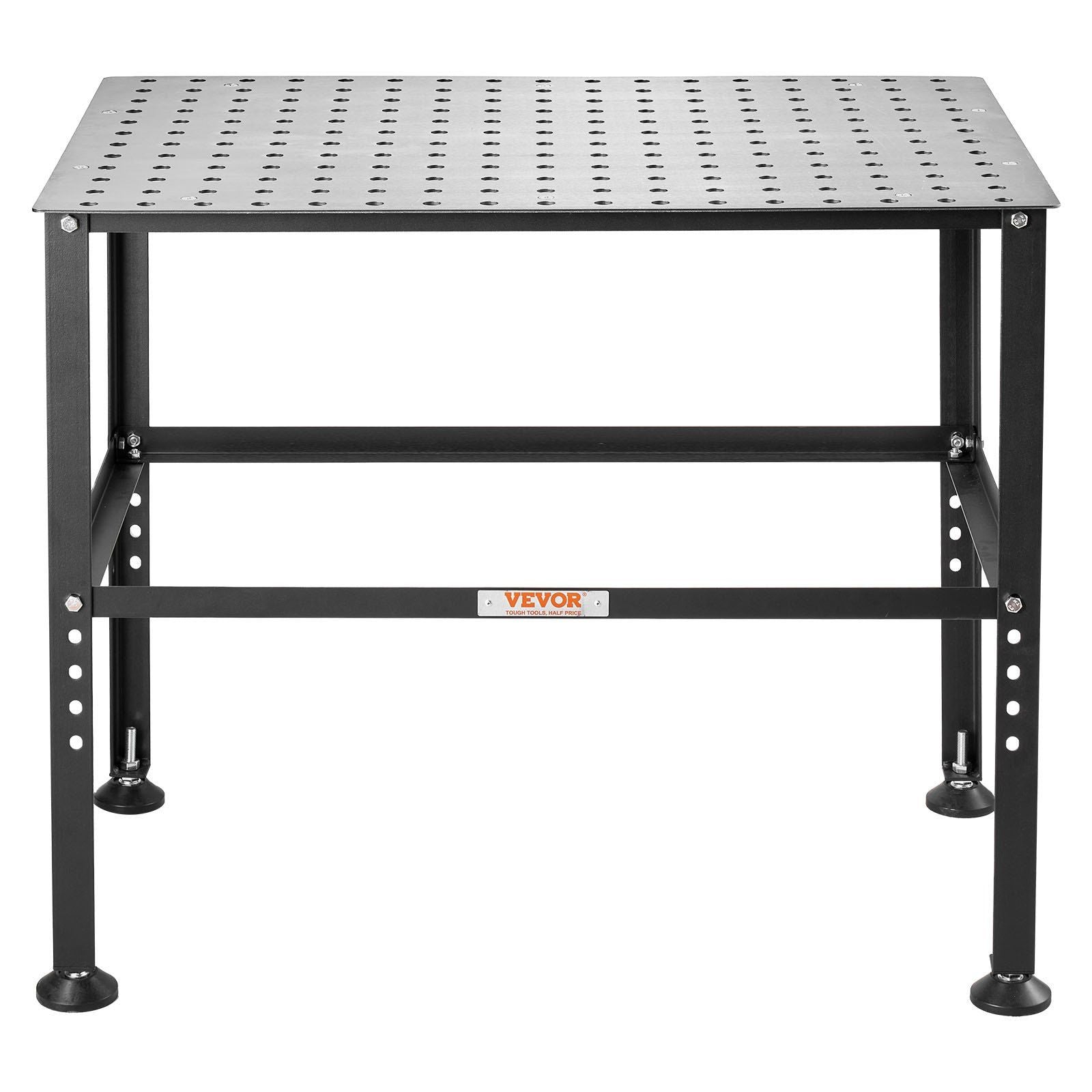 Welding Table 36" x 24", 800LBS Capacity Welding Workbench Table, Heavy-Duty Work Bench with 0.63" Fixture V952-GDXHZ800LB36HJ2L5V0