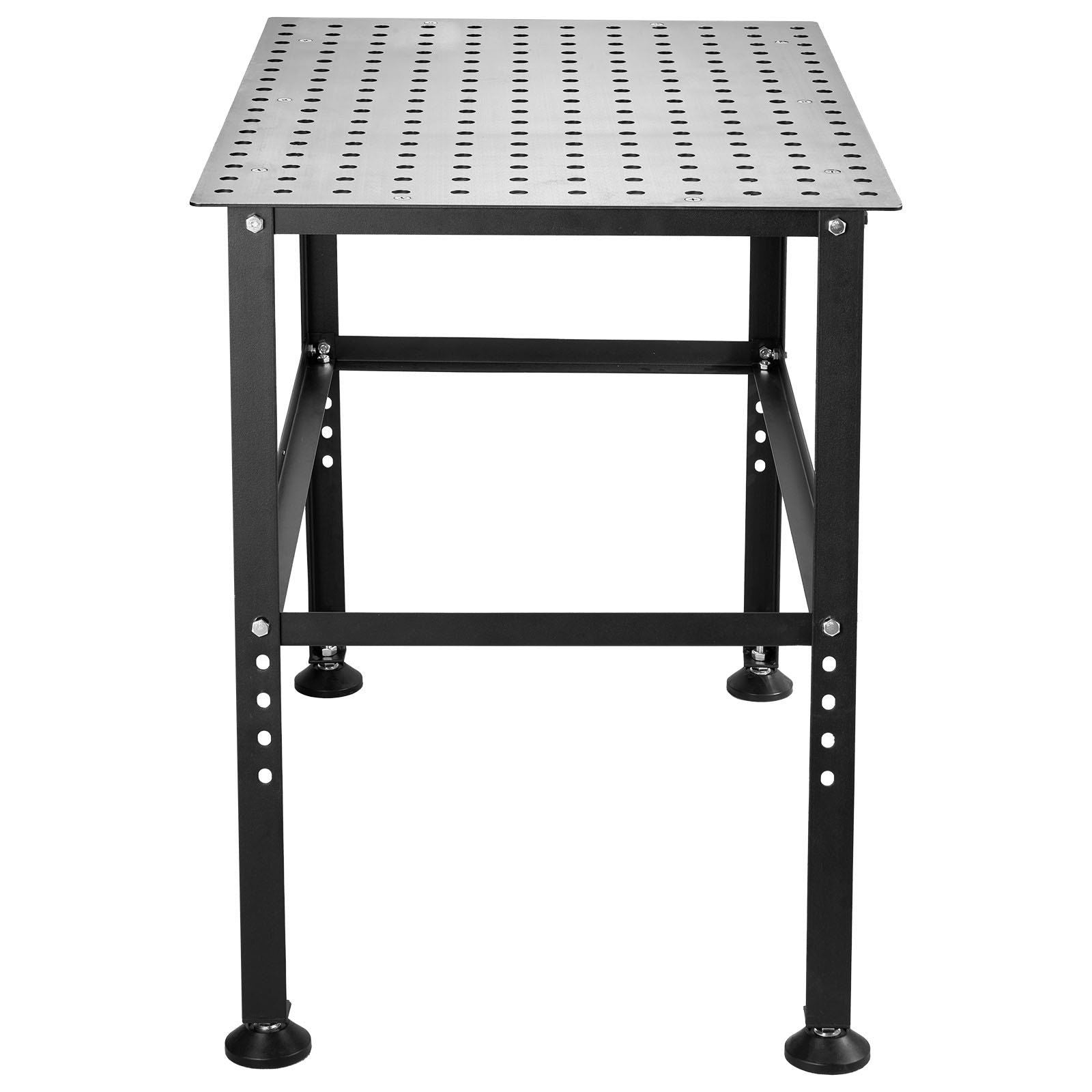 Welding Table 36" x 24", 800LBS Capacity Welding Workbench Table, Heavy-Duty Work Bench with 0.63" Fixture V952-GDXHZ800LB36HJ2L5V0