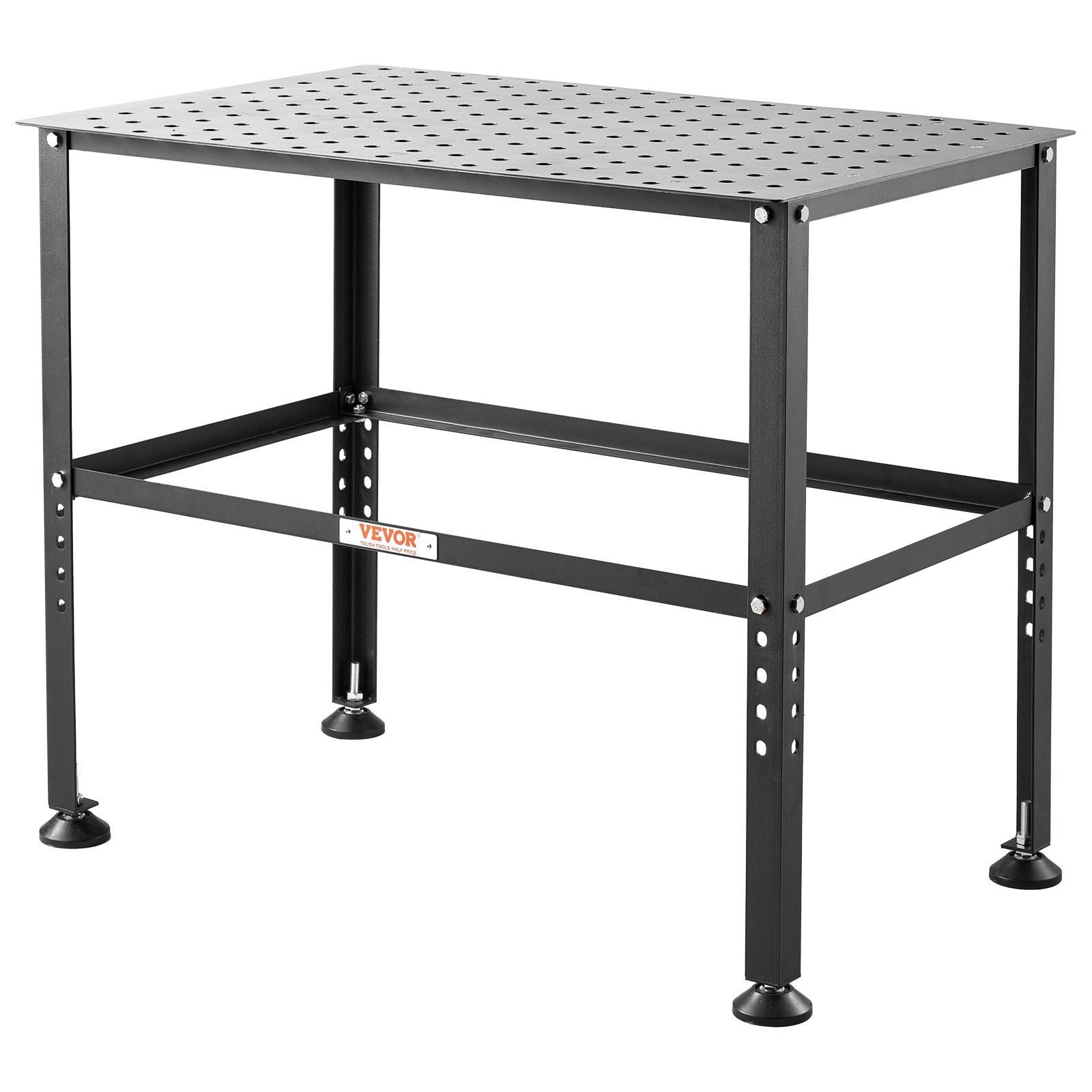 Welding Table 36" x 24", 800LBS Capacity Welding Workbench Table, Heavy-Duty Work Bench with 0.63" Fixture V952-GDXHZ800LB36HJ2L5V0