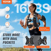 Weighted Vest, 16 lbs Weight Vest with Reflective Stripe, Adjustable Buckle Body Weight Vest for Men Women, V952-GDZLKXTS16LB1UQTTV0