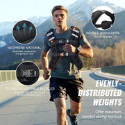 Weighted Vest, 16 lbs Weight Vest with Reflective Stripe, Adjustable Buckle Body Weight Vest for Men Women, V952-GDZLKXTS16LB1UQTTV0