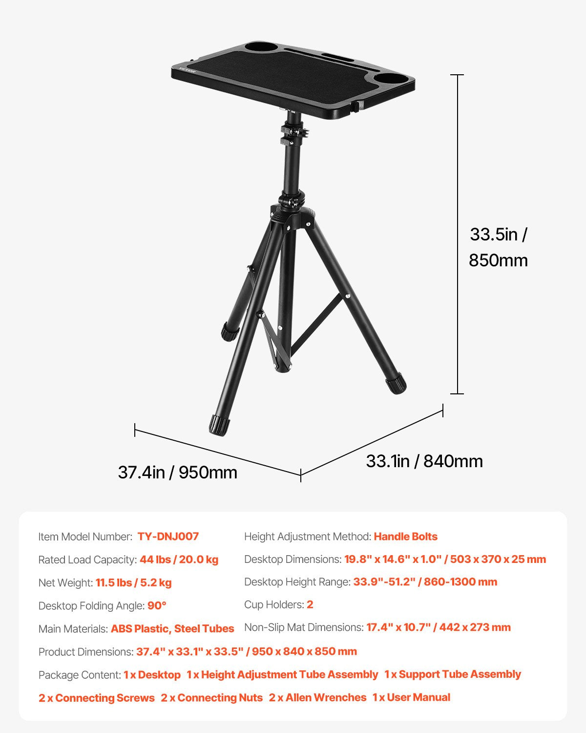 Stationary Cycling Desk Bike Trainer Fitness Desk with Triangle Support V952-GDZXCFWTBDGLCUC7SV0