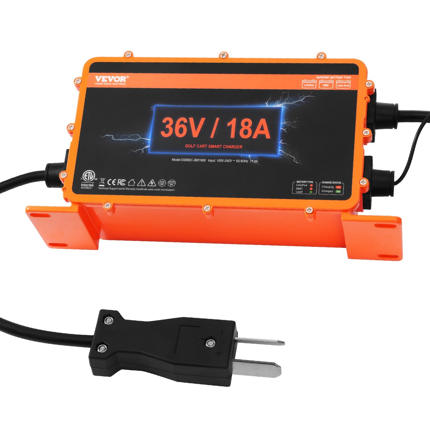 Golf Cart Battery Charger, 18 AMP, Smart Club Car Charger with Crowfoot Plug, Compatible with Lead-Acid V952-GEFQCDCCDQBJ8TMUXV3