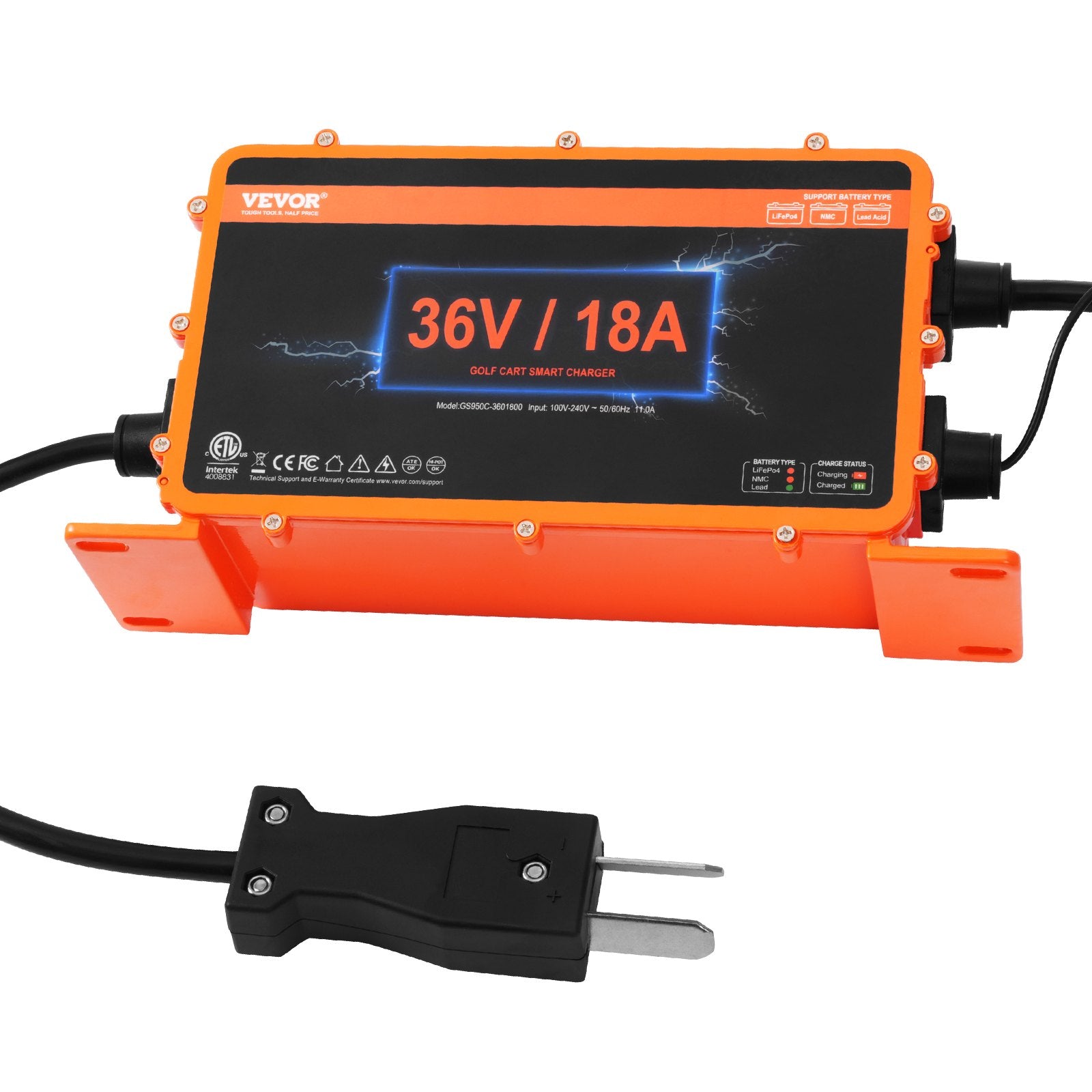 Golf Cart Battery Charger, 18 AMP, Smart Club Car Charger with Crowfoot Plug, Compatible with Lead-Acid V952-GEFQCDCCDQBJ8TMUXV3