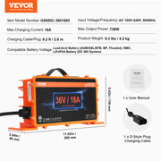 18 AMP Golf Cart Smart Battery Charger for EZGO D-Style IP67 ETL V952-GEFQCDCCDQDXHNSQ1V3