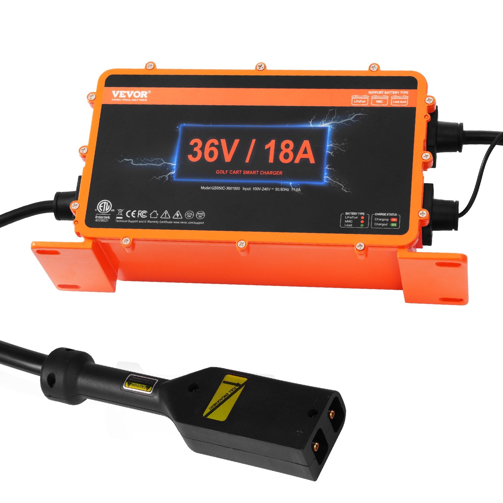 18 AMP Golf Cart Smart Battery Charger for EZGO D-Style IP67 ETL V952-GEFQCDCCDQDXHNSQ1V3