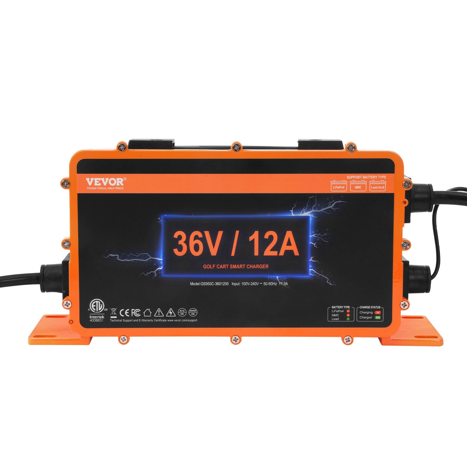 12 AMP Golf Cart Smart Battery Charger for EZGO D-Style IP67 ETL V952-GEFQCDCCDQDXN3UKQV3