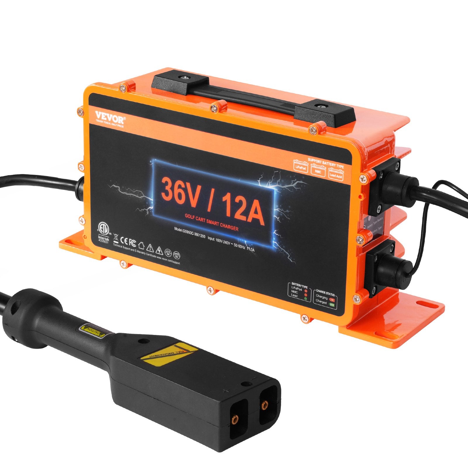 12 AMP Golf Cart Smart Battery Charger for EZGO D-Style IP67 ETL V952-GEFQCDCCDQDXN3UKQV3