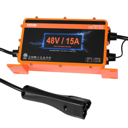 15 AMP Golf Cart Smart Battery Charger for EZGO TXT RXV IP67 ETL V952-GEFQCDCCDQSJ8CBU2V3