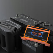 15 AMP Golf Cart Smart Battery Charger for Yamaha G29 Plug IP67 V952-GEFQCDCCDQSZ68CC9V3