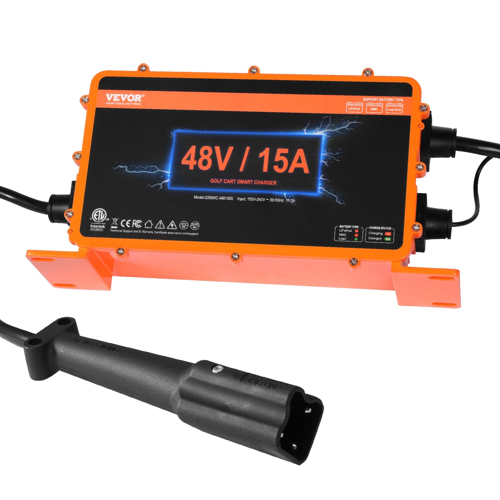 15 AMP Golf Cart Smart Battery Charger for Yamaha G29 Plug IP67 V952-GEFQCDCCDQSZ68CC9V3
