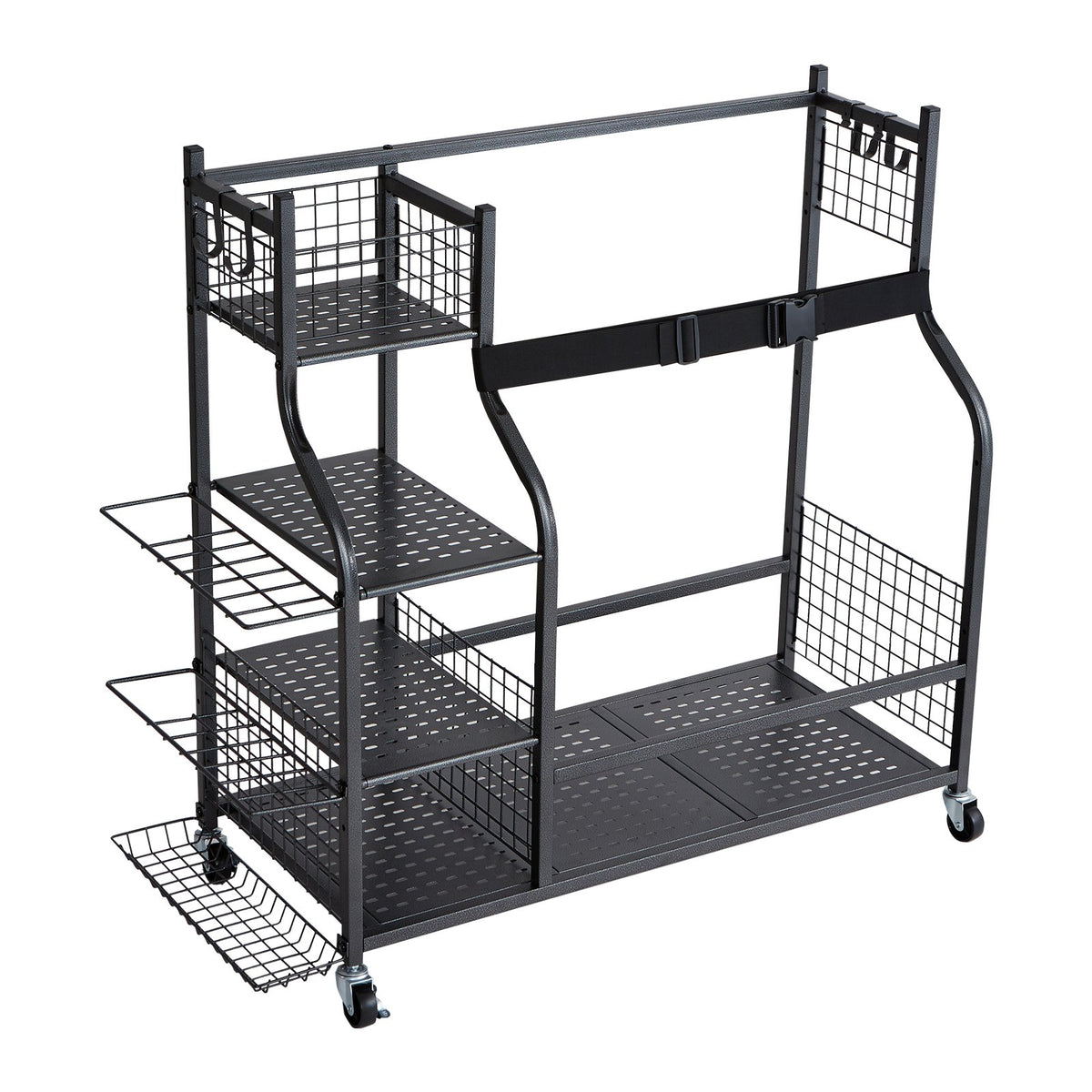 Golf Storage Garage Organizer, 2 Golf Bag Stand Holder and Other Sports Equipment Storage Rack, Rolling Ball V952-GEFSNJHSS4G25AL4YV0