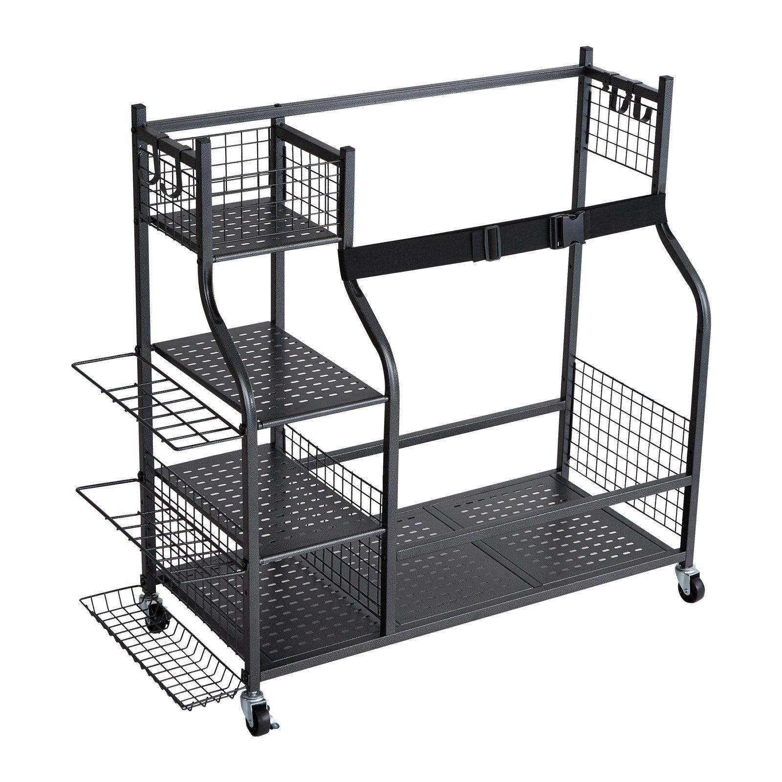 Golf Storage Garage Organizer, 2 Golf Bag Stand Holder and Other Sports Equipment Storage Rack, Rolling Ball V952-GEFSNJHSS4G25AL4YV0