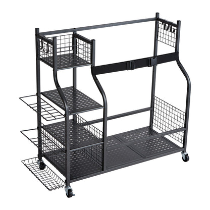Golf Storage Garage Organizer, 2 Golf Bag Stand Holder and Other Sports Equipment Storage Rack, Rolling Ball V952-GEFSNJHSS4G25AL4YV0