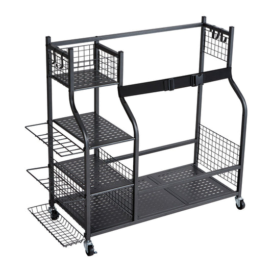Golf Storage Garage Organizer, 2 Golf Bag Stand Holder and Other Sports Equipment Storage Rack, Rolling Ball V952-GEFSNJHSS4G25AL4YV0