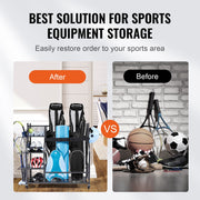 Golf Storage Garage Organizer, 2 Golf Bag Stand Holder and Other Sports Equipment Storage Rack, Rolling Ball V952-GEFSNJHSS4G25AL4YV0