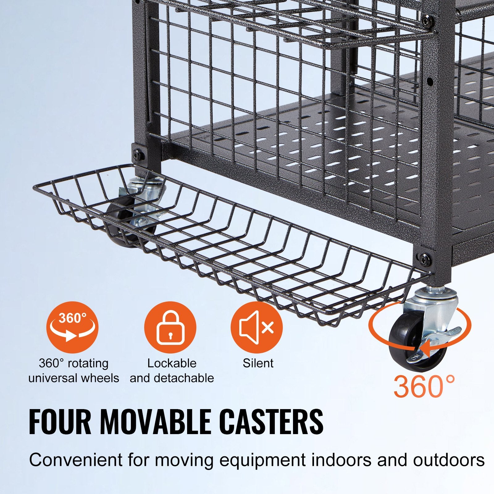Golf Storage Garage Organizer, 2 Golf Bag Stand Holder and Other Sports Equipment Storage Rack, Rolling Ball V952-GEFSNJHSS4G25AL4YV0