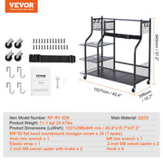 Golf Storage Garage Organizer, 2 Golf Bag Stand Holder and Other Sports Equipment Storage Rack, Rolling Ball V952-GEFSNJHSS4G25AL4YV0
