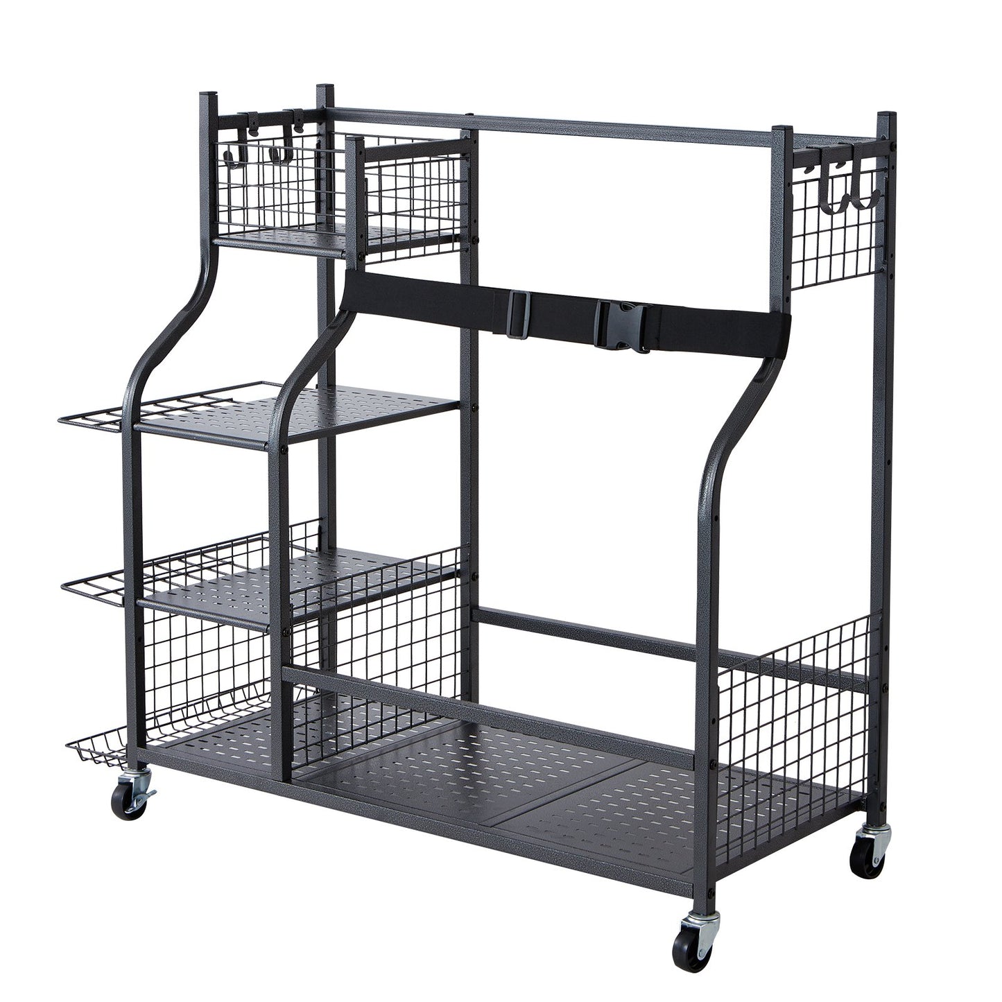 Golf Storage Garage Organizer, 2 Golf Bag Stand Holder and Other Sports Equipment Storage Rack, Rolling Ball V952-GEFSNJHSS4G25AL4YV0