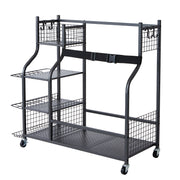 Golf Storage Garage Organizer, 2 Golf Bag Stand Holder and Other Sports Equipment Storage Rack, Rolling Ball V952-GEFSNJHSS4G25AL4YV0