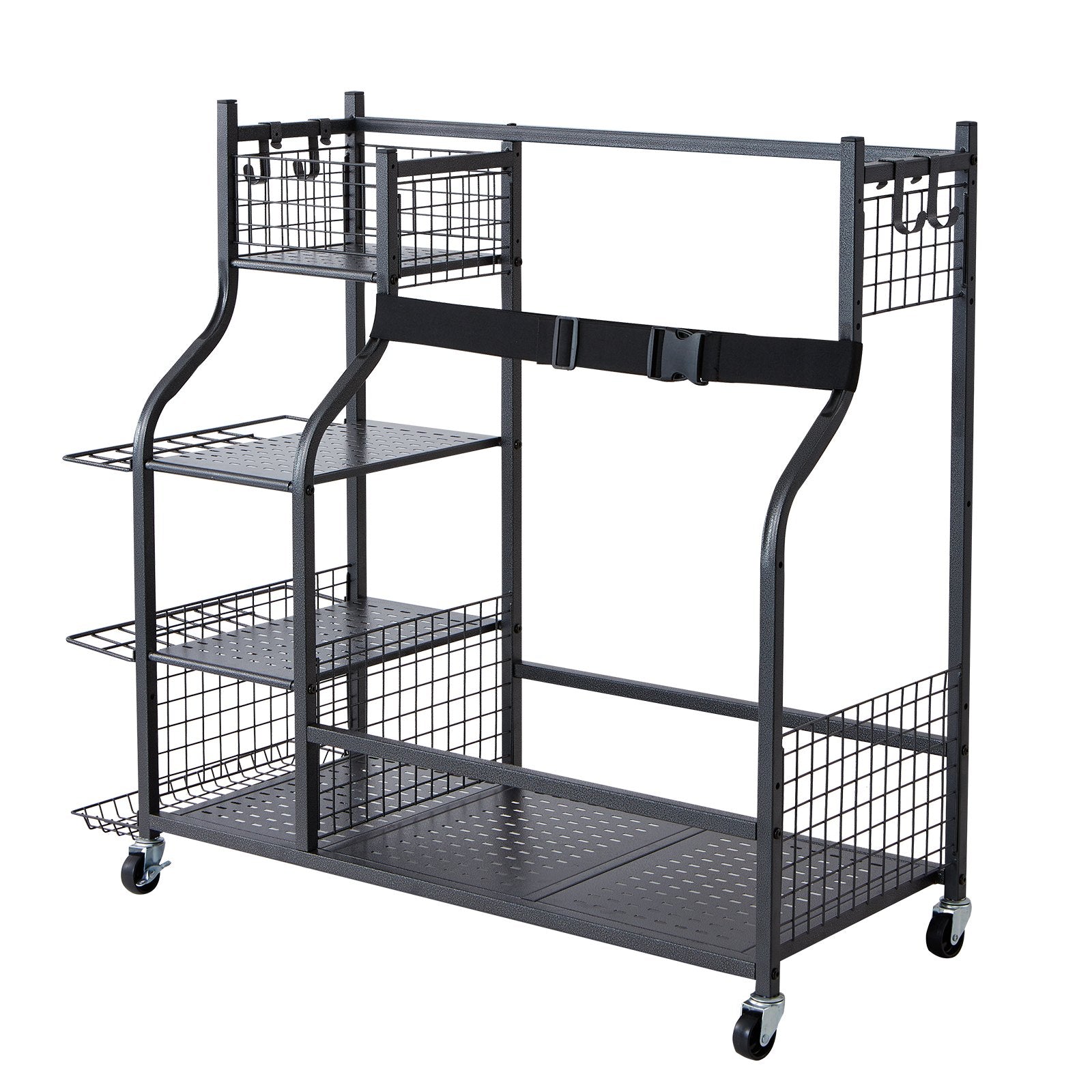 Golf Storage Garage Organizer, 2 Golf Bag Stand Holder and Other Sports Equipment Storage Rack, Rolling Ball V952-GEFSNJHSS4G25AL4YV0