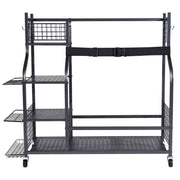 Golf Storage Garage Organizer, 2 Golf Bag Stand Holder and Other Sports Equipment Storage Rack, Rolling Ball V952-GEFSNJHSS4G25AL4YV0
