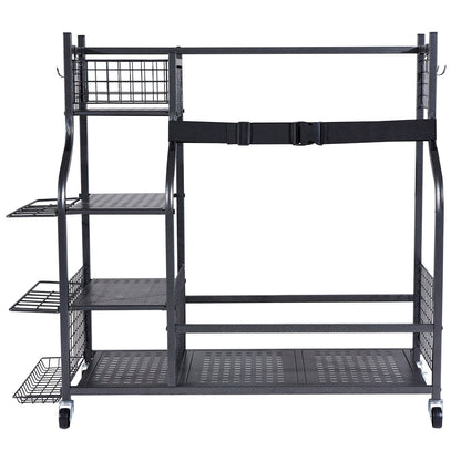 Golf Storage Garage Organizer, 2 Golf Bag Stand Holder and Other Sports Equipment Storage Rack, Rolling Ball V952-GEFSNJHSS4G25AL4YV0