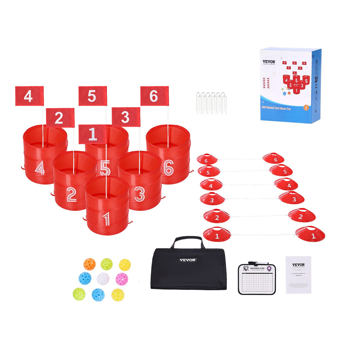 Backyard Golf Game, 6 Hole Golf Course, Golf Game Practice Games, Golf Chipping Game for Family, Adults and V952-GEFTYXTZ6JZ0PHWK0V0