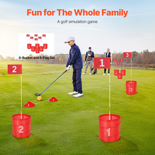 Backyard Golf Game, 6 Hole Golf Course, Golf Game Practice Games, Golf Chipping Game for Family, Adults and V952-GEFTYXTZ6JZ0PHWK0V0