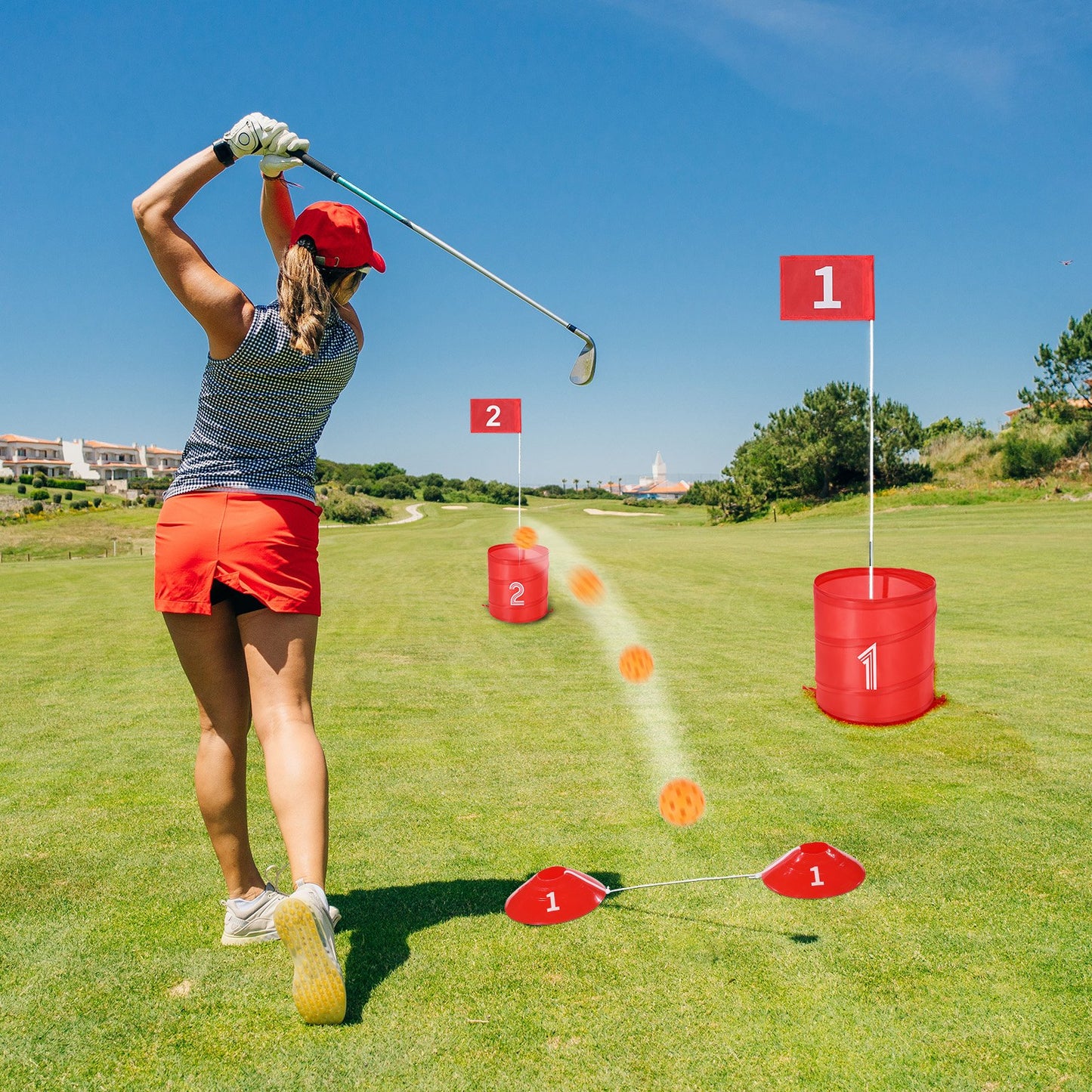 Backyard Golf Game, 6 Hole Golf Course, Golf Game Practice Games, Golf Chipping Game for Family, Adults and V952-GEFTYXTZ6JZ0PHWK0V0