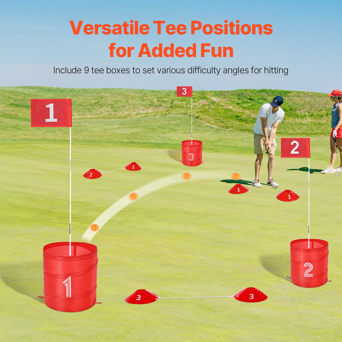 Backyard Golf Game 9 Hole Portable Bucket Golf Game for Kids and Adults V952-GEFTYXTZ9JT021A19V0