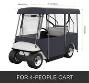 Golf Cart Enclosure, Polyester Driving Enclosure, Club Car Covers Universal Fits for 2+2 Passenger Golf V952-GEFYPCZ4ZHENC-011V0
