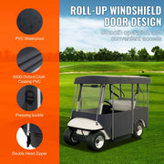Golf Cart Enclosure, Polyester Driving Enclosure, Club Car Covers Universal Fits for 2+2 Passenger Golf V952-GEFYPCZ4ZHENC-011V0