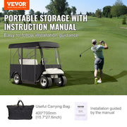 Golf Cart Enclosure, Polyester Driving Enclosure, Club Car Covers Universal Fits for 2+2 Passenger Golf V952-GEFYPCZ4ZHENC-011V0