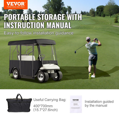 Golf Cart Enclosure, Polyester Driving Enclosure, Club Car Covers Universal Fits for 2+2 Passenger Golf V952-GEFYPCZ4ZHENC-011V0
